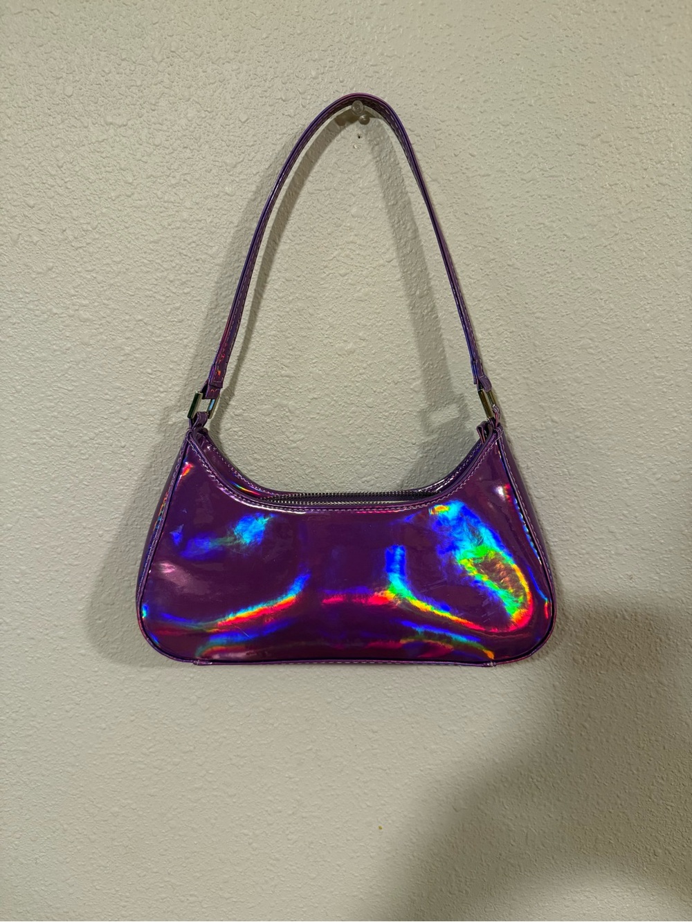 URBAN OUTFITTERS BLAIR BAGUETTE HANDBAG PURPLE - Picture 2 of 4